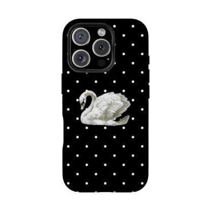 Viral Rococo Swan Print Phone Case, Soft Romantic Aesthetic, Coquette Swan Lace Cover, Compatible for Iphone 17 16 15 14 13 12 11 and for Samsung S26 S25 S24 S23 S22 S21, Perfect Holiday Gift