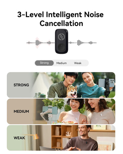 Deals for You Days！Hollyland Wireless Microphone LARK A1 USB-C for Iphone & Android 45Khz/24Bit, Magnetic Mini Mic for Podcast, Vlogging