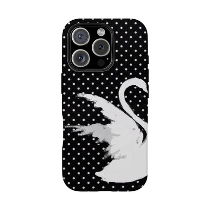 Viral Rococo Swan Print Phone Case, Soft Romantic Aesthetic, Coquette Swan Lace Cover, Compatible for Iphone 17 16 15 14 13 12 11 and for Samsung S26 S25 S24 S23 S22 S21, Perfect Holiday Gift