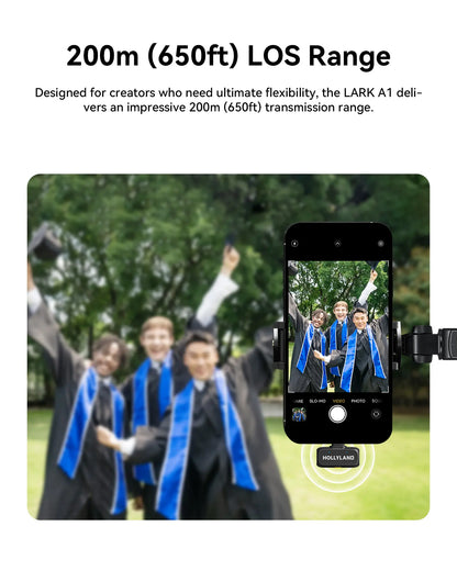 Deals for You Days！Hollyland Wireless Microphone LARK A1 USB-C for Iphone & Android 45Khz/24Bit, Magnetic Mini Mic for Podcast, Vlogging