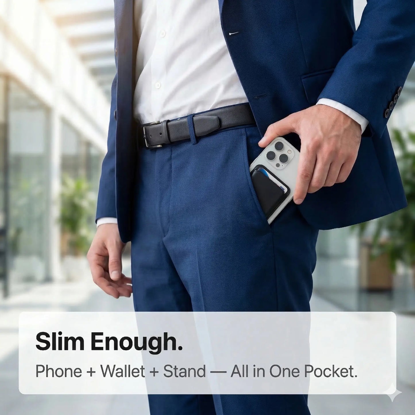Magsafe Wallet with Apple Find My Ultra-Strong Magnetic Hold Slim Leather Card Holder Adjustable Phone Stand Quick Access Slots for Iphone 12 13 14 15 16 17