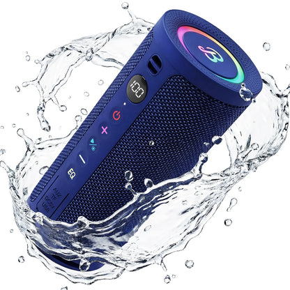 [Summer Essentials] Bassbloom Roar 3 Portable Bluetooth Speaker,Handy,Compact,20W Powerful Audio Sound with JIKE Bass,Ipx6 Waterproof,24H Playtime,Bluetooth 5.4,RGB Lights,Wireless Smartphone TWS Pairing,Outdoor for Camping and Beach